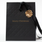 Preview: Geschenktasche Diamond, Geschenkverpackung, Geschenktasche, embossed merry Christmas, schwarz